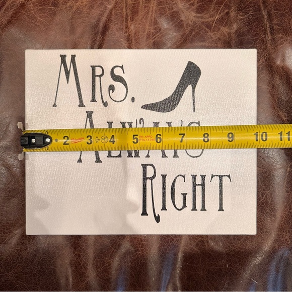Mr. Right and Mrs. Always Right Wooden Canvas Decor Signs - Picture 4 of 5